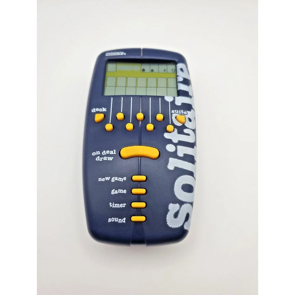 Vintage Radica Solitaire Electronic Handheld Game 1998 Blue TESTED WORKS